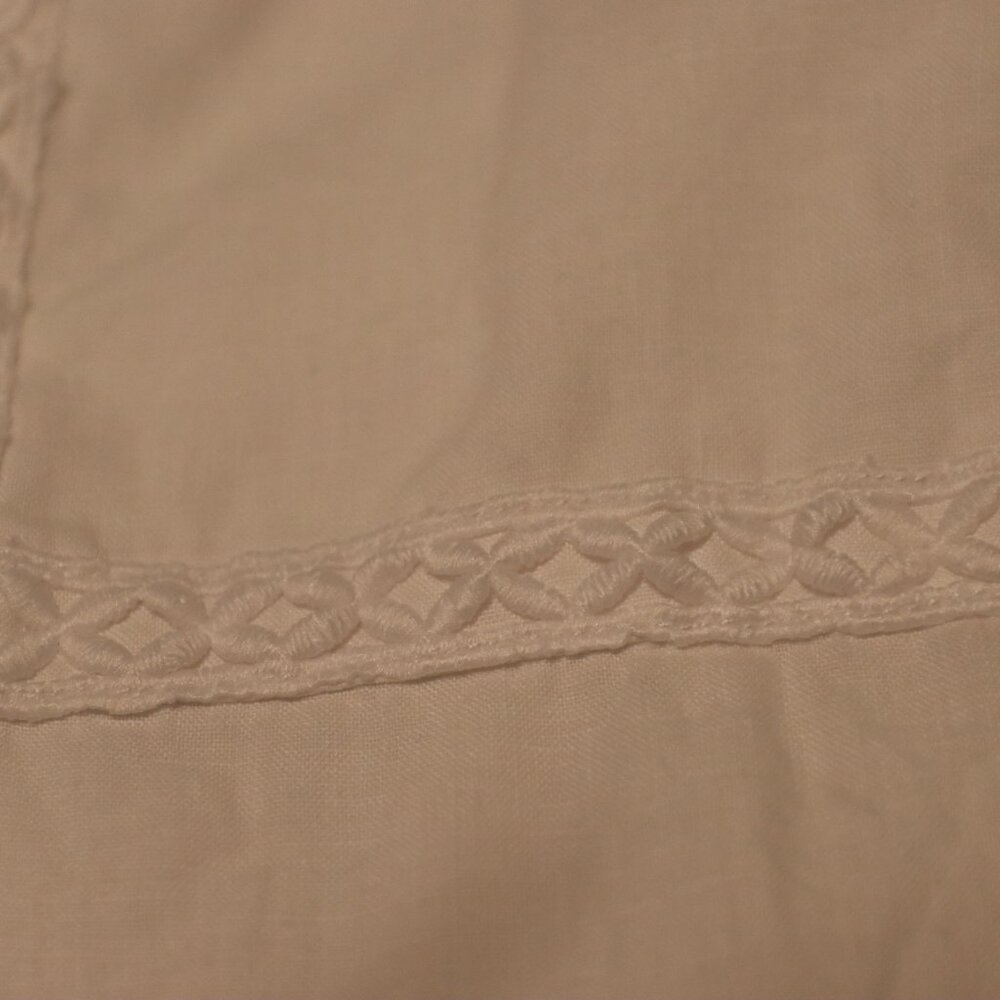 Joie 100% Linen White, Wide-Leg Cropped Elastic Waist Drawstring Pants Sz. Small - Picture 4 of 13